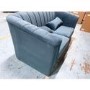 GRADE A2 - Blue Velvet 2 Seater Sofa - Lotti