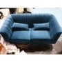 GRADE A2 - Blue Velvet 2 Seater Sofa - Lotti