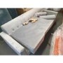 GRADE A2 - Grey 3 Seater L Shaped Sofa in Velvet - Right Hand Facing - Idris