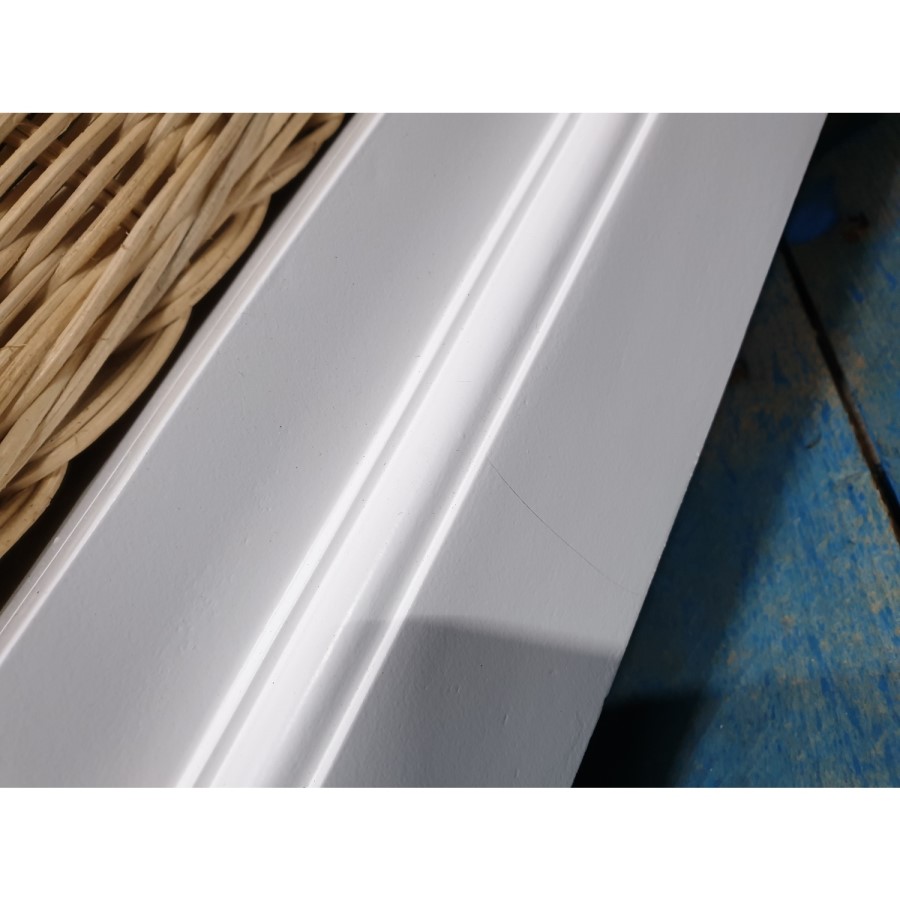 GRADE A2 - White Shoe Rack with Seat Storage Bench & Wicker Baskets - Elms