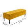 GRADE A1 - Safina Striped Top Ottoman Storage Bench in Yellow Velvet