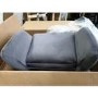 GRADE A2 - Grey Velvet Swivel Lounge Chair with Footstool - Tyra
