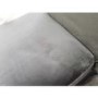 GRADE A2 - Grey Velvet Swivel Lounge Chair with Footstool - Tyra