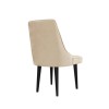 Pair of Beige Velvet Dining Chairs with Ribbed Back - Penelope