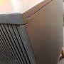 GRADE A2 - Maya Art Deco 2 Drawer Bedside Table in Dark Grey