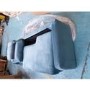 GRADE A2 - Teal Blue L Shaped Sofa Bed in Velvet  - Right Hand Facing - Sutton