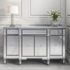 GRADE A1 - Large Mirrored Sideboard with Crystal Handles - Jade Boutique