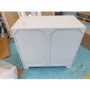 GRADE A2 - Light Grey Wooden Moroccan Mirrored Chest of 3 Drawers - Alexis