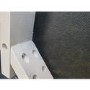 GRADE A2 - Grey Painted Dining Bench with Fabric Upholstered Seat - Seats 2 - Adeline