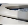 GRADE A2 - Grey Painted Dining Bench with Fabric Upholstered Seat - Seats 2 - Adeline