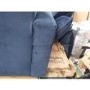GRADE A2 - Navy Blue 3 Seater L Shaped Sofa in Velvet - Right Hand Facing - Payton 