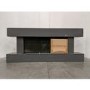 GRADE A3 - Grey Wall Mounted Electric Fireplace Suite with LED Lights - Amberglo