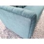 GRADE A2 - Teal Loveseat Armchair in Chenille Fabric - Celeste