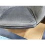GRADE A2 - Set of 2 Grey Velvet Dining Tub Chairs with Black Legs - Logan