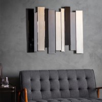 GRADE A1 - Gallery Duval Silver and Black Mirror GRADE A1 - Gallery Duval Silver and Black Mirror