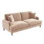 Velvet 2 Seater Sofa in Blush Pink - Payton