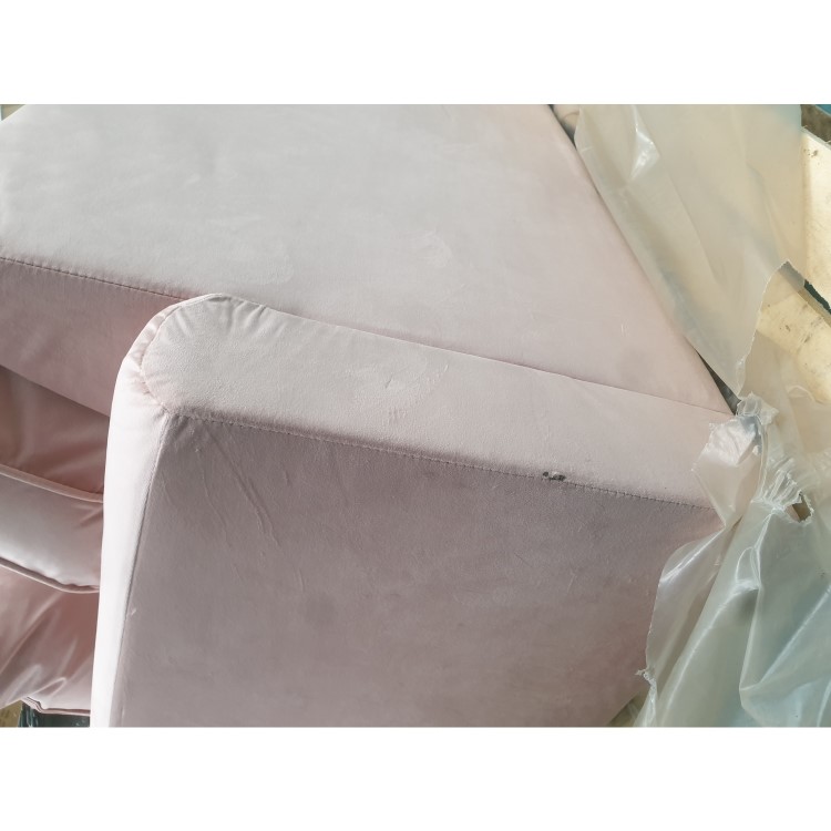 GRADE A3 - Velvet 2 Seater Sofa in Blush Pink - Payton