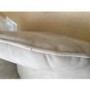 GRADE A2 - Set of 2 Beige Faux Leather Dining Tub Chairs with Black Legs - Logan