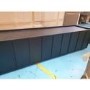 GRADE A2 - Large Black Oak TV Unit with Storage - TV's up to 70" - Helmer