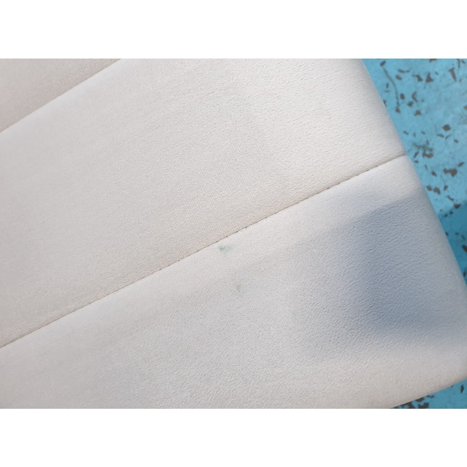 GRADE A2 Safina Striped Top Ottoman Storage Bench in Silver Grey