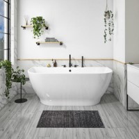 Freestanding Double Ended Back to Wall Bath 1650 x 780mm - Manilla