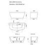 Freestanding Double Ended Back to Wall Bath 1650 x 780mm - Manilla