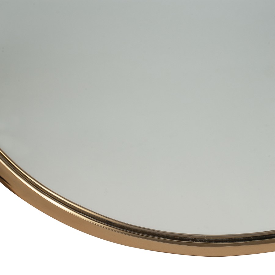 GRADE A2 - Jenson Gold Round Wall Mirror