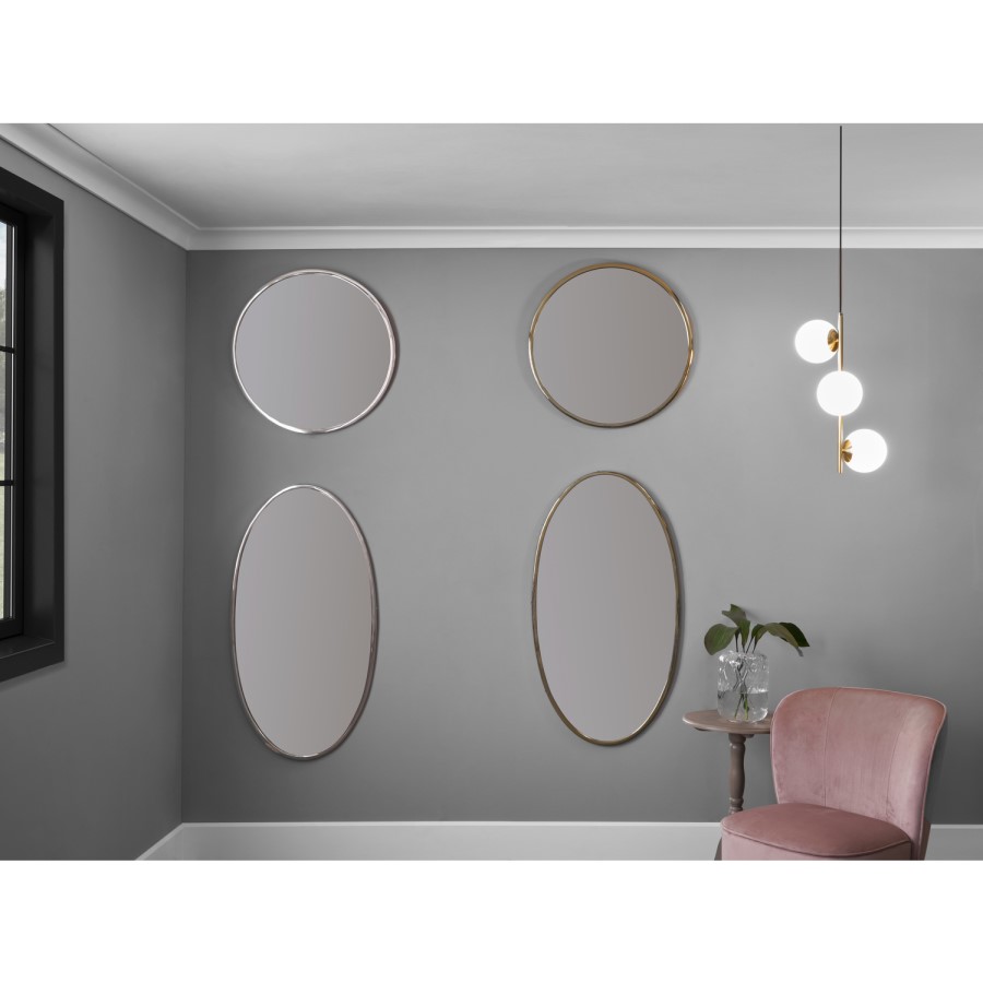GRADE A2 - Jenson Gold Round Wall Mirror