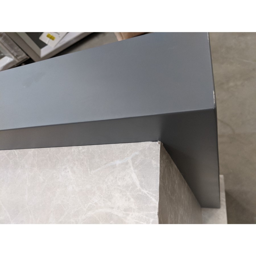 GRADE A2 - Grey Concrete Effect Freestanding Alexa Electric Fireplace - Amberglo