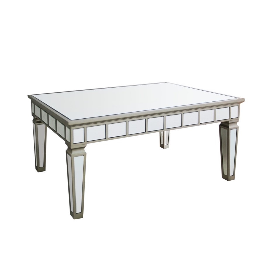 GRADE A2 - Small Mirrored Coffee Table - Jade Boutique