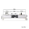 Wide White TV Stand with Storage - TV&#39;s up to 70&quot; - Olis