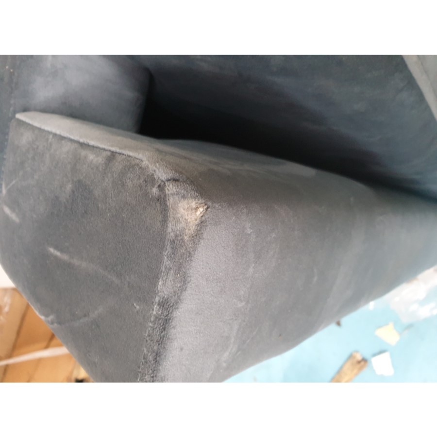 GRADE A2 - Petrol Blue Velvet Loveseat - Payton