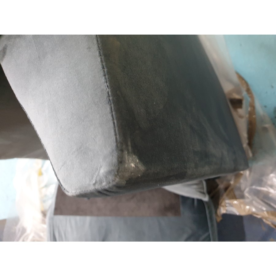 GRADE A2 - Petrol Blue Velvet Loveseat - Payton