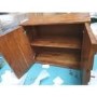 GRADE A2 - Small Sideboard in Dark Wood with 2 Doors - Freya
