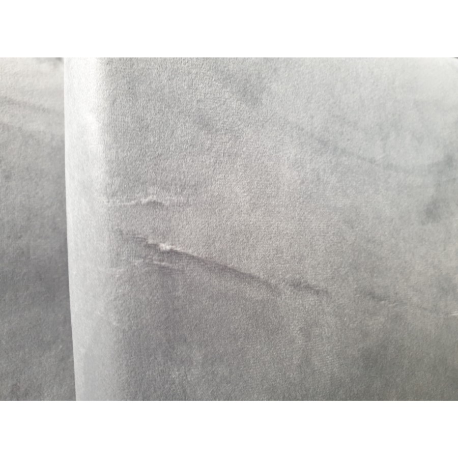 GRADE A2 - Silver Grey Velvet Armchair - Payton