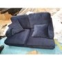 GRADE A2 - Navy Blue Velvet 2 Seater Sofa - Payton