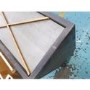 GRADE A2 - Zhara 2 Drawer Dressing Table in Grey with Gold Painted Wood Trim