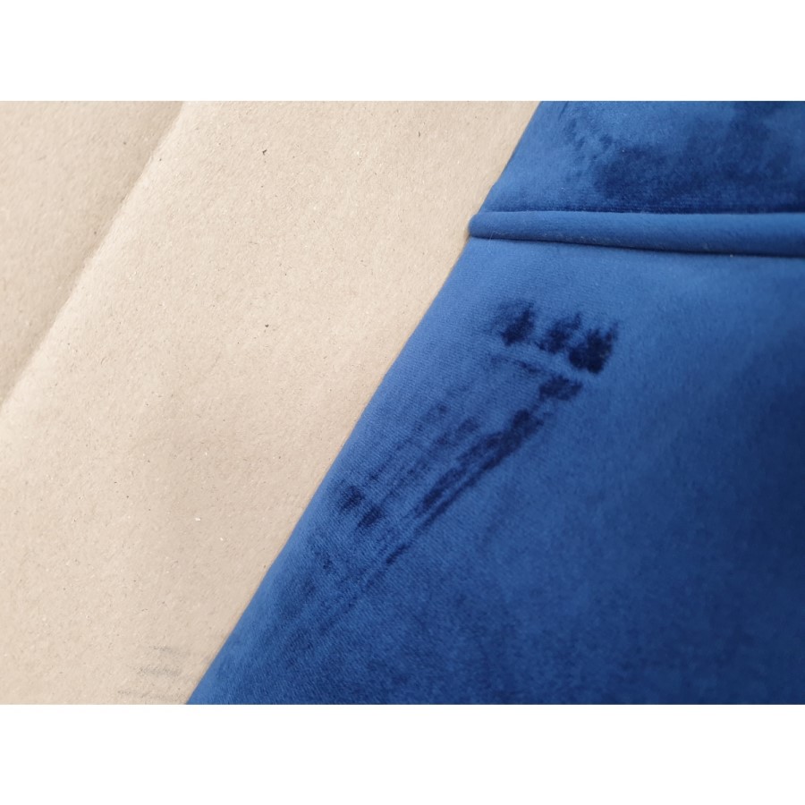 GRADE A2 - Navy Blue Velvet Loveseat - Elba