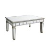 GRADE A2 - Mirrored Coffee Table with Gold Detailing - Jade Boutique