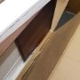 GRADE A2 - Walnut Sideboard with Sliding Doors & Drawers - Briana 
