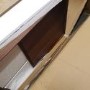 GRADE A2 - Walnut Sideboard with Sliding Doors & Drawers - Briana 