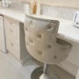 GRADE A2 - Light Grey Velvet Swivel Bar Stool - Height Adjustable - Jade Boutique