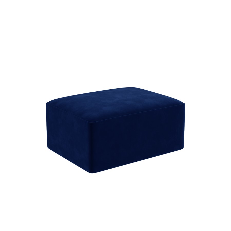 GRADE A2 - Hendrix Navy Velvet Footstool