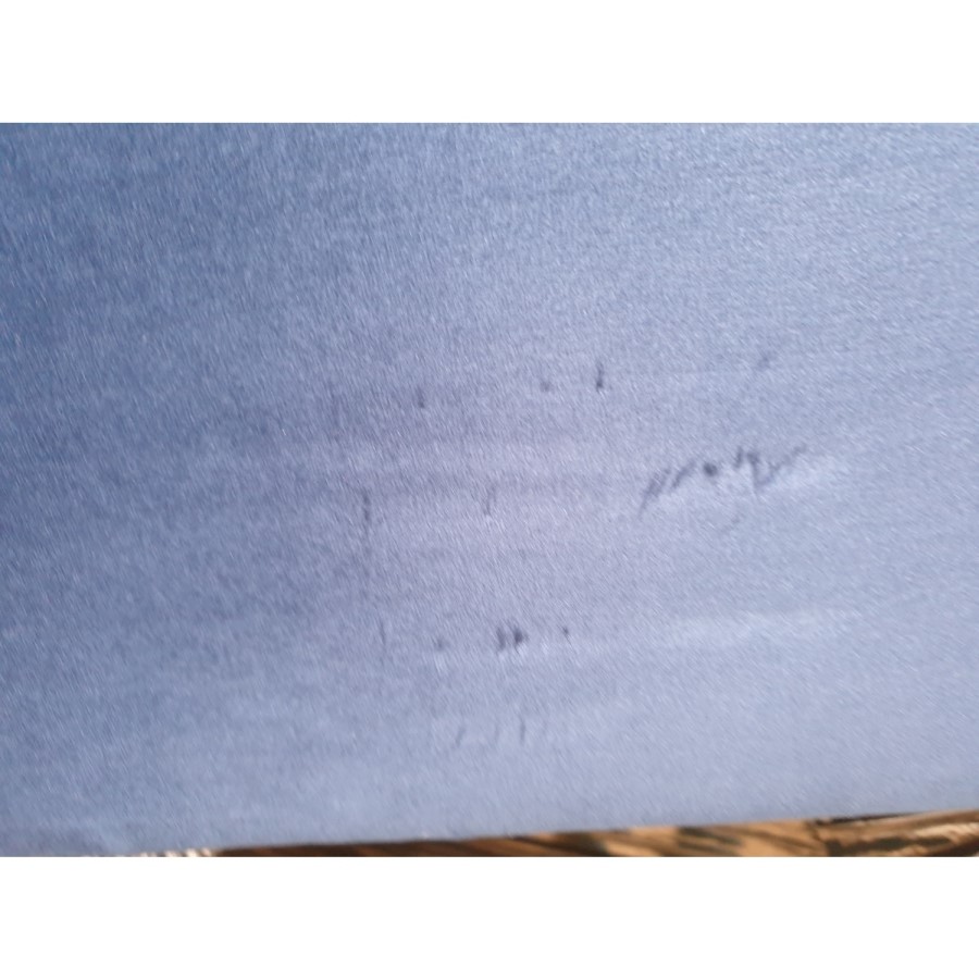 GRADE A2 - Hendrix Navy Velvet Footstool
