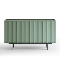 GRADE A2 - Green Storage Sideboard with 4 Doors - Helmer