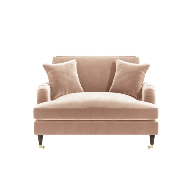 Velvet Loveseat in Blush Pink - Payton