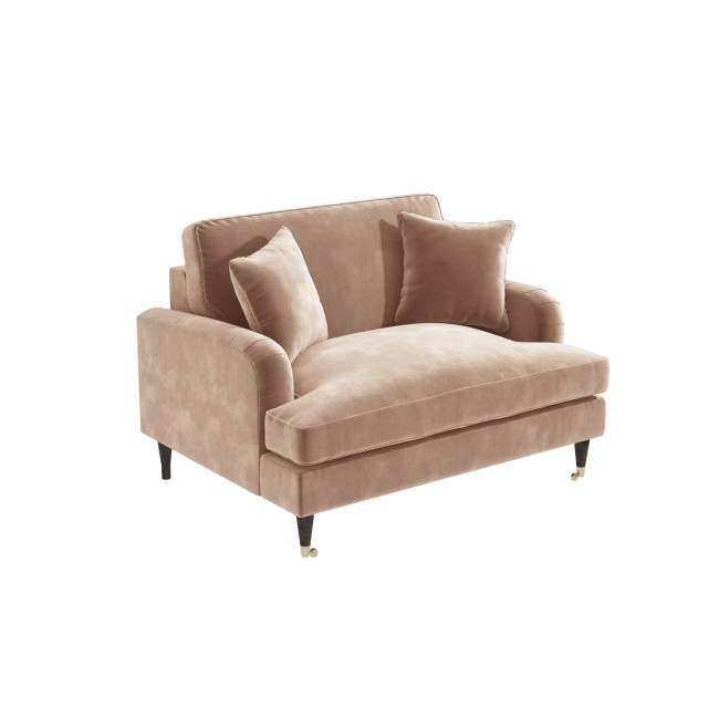 Velvet Loveseat in Blush Pink - Payton