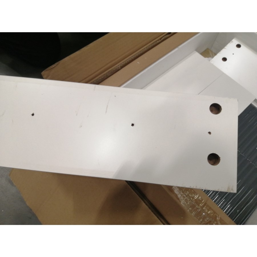 GRADE A2 - Dark Grey High Gloss 2 Drawer Bedside Table with Legs - Valencia