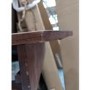 GRADE A2 - Walnut Solid Wood Office Desk with Curved Legs - Piper