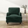 GRADE A2 - Dark Green Velvet Armchair - Payton